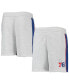 Big Boys Heathered Gray Philadelphia 76ers Wingback Shorts