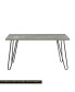 Фото #1 товара Modern Sleek Design Dining Table 1 Piece Light Gray Wooden Top Black Finish Metal Legs Dining Furniture