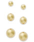 Ball Stud Earring Set in 10k Gold or White Gold