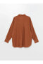 Фото #7 товара Рубашка LC WAIKIKI Модест с длинным рукавом oversize из льна для женщин