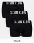 Calvin Klein Plus intense power cotton stretch trunks 3 pack in black Черный, 3XL - W40 - фото #1