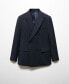 Фото #1 товара Men's Slim Fit Double-Breasted Suit Blazer