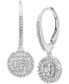 ფოტო #2 პროდუქტის Diamond Circle Leverback Drop Earrings (1/4 ct. tw) in Sterling Silver, Created for Macy's