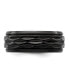 ფოტო #3 პროდუქტის Black Zirconium Polished and Diamond-cut Wedding Band Ring