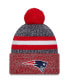 Men's Navy, Red New England Patriots 2023 Sideline Sport Cuffed Pom Knit Hat