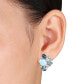 ფოტო #2 პროდუქტის Larimar (6-3/8 ct. t.w.) & Multicolor Topaz (4-1/2 ct. t.w.) Cluster Stud Earrings in Sterling Silver