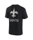 Фото #4 товара Men's and Women's Black New Orleans Saints Super Soft Short Sleeve T-shirt