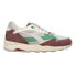 Diadora Eclipse Italia Radicchio Lace Up Mens Green, Grey, Red Sneakers Casual