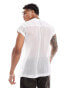 ASOS DESIGN relaxed sleeveless sheer shirt with embellish buttons in white Белый, XL - Chest 44 - фото #4