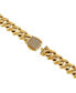 ფოტო #4 პროდუქტის Men's Cubic Zirconia-Accented Curb Link Chain Bracelet in Gold-Tone Ion-Plated Stainless Steel