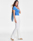 Фото #3 товара Women's High-Rise Pull-On Flare Jeans, Created for Macy's