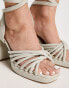 Фото #8 товара MIM Net heeled strappy sandal in beige