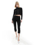 Фото #5 товара Mango tech zip front co-ord jacket in black