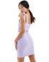 Фото #3 товара Vesper Petite bow cami strap bodycon mini dress in lilac