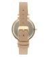 Nine West Women's Gold-Tone and Tan Strap Watch, 36mm