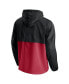 Фото #4 товара Men's Black, Red Miami Heat Anorak Block Party Windbreaker Half-Zip Hoodie Jacket