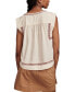 ფოტო #2 პროდუქტის Women's Embroidered High-Low Cotton Sleeveless Blouse