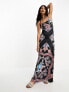 Фото #1 товара ASOS DESIGN strappy halter maxi dress in tile print