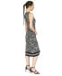 Women's Zebra-Print Faux Wrap Midi Dress