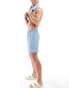 Фото #6 товара Hollister 7inch geometric printed swim shorts in blue