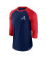 Фото #2 товара Men's / Atlanta Braves Historical Win 3/4-Sleeve Henley T-Shirt