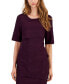 ფოტო #4 პროდუქტის Women's Tiered Ribbed Jersey Sheath Dress