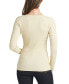 Фото #2 товара Juniors' Metallic Lace-Up Raglan-Sleeve Ribbed Sweater