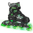 Фото #1 товара Roller Derby Stryde Lighted Boy's Adjustable Inline Skate - Black/Green S