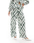 Vero Moda wide leg trouser co-ord in tie dye check