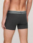 Superdry Cotton boxer triple pack in raven black marl