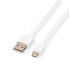 Фото #1 товара ROLINE USB 2.0 Cable, A - Micro B, M/M, white, 1m 1m, 1 m, USB A, Micro-USB B, USB 2.0, Male/Male, White