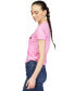Фото #3 товара Women's Cotton Sequin Logo T-Shirt
