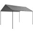 Gartenpavillon Arthur aus Stahl mit grauem Segeltuchdach L300 x T400 x H201/287 cm