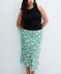 Фото #6 товара Women's Printed Satin Skirt