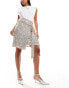 Never Fully Dressed Jaspre embellished mini skirt in silver