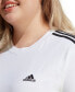 Фото #4 товара Plus Size Essentials 3-Stripes Boyfriend T-Shirt Dress