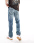 New Look slim jeans in vintage washed blue Голубой, W36 L30 - фото #2