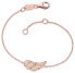 Pink gilded silver bracelet Wing with zircons ERB-LILWING-ZIR