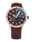 ფოტო #1 პროდუქტის Men's Regatta VIP Day Retrograde Brown Performance Timepiece Watch 46mm