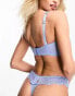 Фото #6 товара ASOS DESIGN Fuller Bust Sienna lace high apex underwired bra in cornflower blue