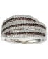 Suzy Levian Sterling Silver Cubic Zirconia Stripe Ring