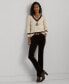 Фото #5 товара Women's Cable-Knit Cotton Cricket Sweater