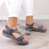 Comfortable Rieker W RKR587 blue sandals