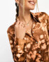 Фото #2 товара Mango printed shirt in brown