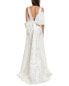 Tadashi Shoji Jacquard Gown Women's White 6