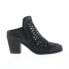 Фото #1 товара Diba True Landing Crew 23523 Womens Black Leather Heeled Sandals Shoes