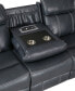 White Label Emilia 86" Double Reclining Sofa with Center Drop-Down Cup Holders
