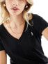 Фото #5 товара Polo Ralph Lauren v neck t-shirt with logo in black