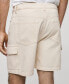 ფოტო #5 პროდუქტის Men's Denim Cotton Cargo Shorts