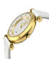 ფოტო #2 პროდუქტის Women's Lombardy White Leather Watch 36mm